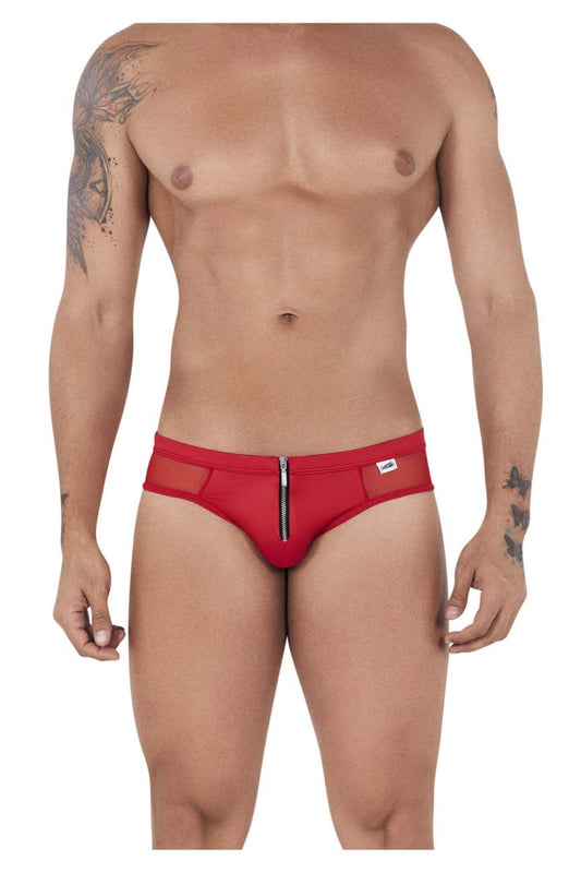 Zipper-Mesh Bikini Color Red - 99500